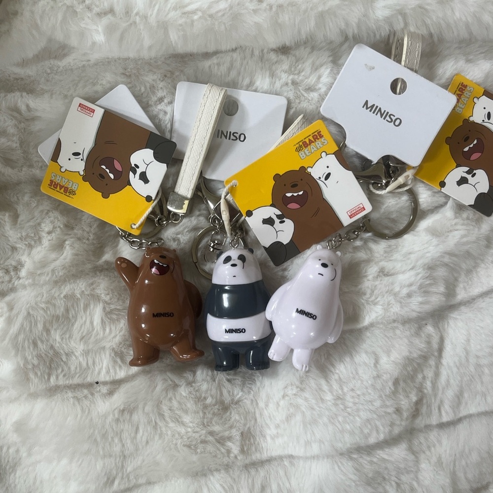 We Bare Bears Keychain Set NWT *RARE*